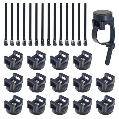 15pcs Magnetic Cable Zip Tie Base, Wire Cable Holder, Cable Ties Mount Wire Clips, Cable Management Base Organization, Multipurpose for Cable Wire Holder Clip (Black)