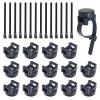 15pcs Magnetic Cable Zip Tie Base, Wire Cable Holder, Cable Ties Mount Wire Clips, Cable Management Base Organization, Multipurpose for Cable Wire Holder Clip (Black) view 1