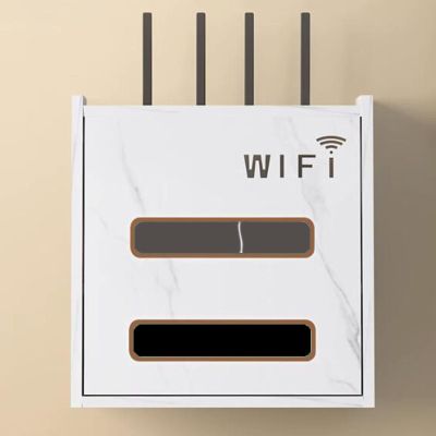 PPGE Home Wireless Router Box, No Punch Wall Mount Hidden Box, Router Storage Box, WiFi Storage Box, Multi-Purpose Modem Cable Organizer, Power Strip Cable Management Hidden Shelf(Color:A)