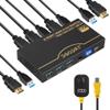 HDMI KVM Switch 8K, 2 Port KVM Switch 8K@60Hz 4K@120Hz for 2 Computer Share 1 HD Monitor and 3 USB 3.0 Devices, Including 2 HMDI 2.1 Cables & 2 USB 3.0 Cables view 1