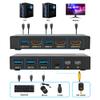HDMI KVM Switch 8K, 2 Port KVM Switch 8K@60Hz 4K@120Hz for 2 Computer Share 1 HD Monitor and 3 USB 3.0 Devices, Including 2 HMDI 2.1 Cables & 2 USB 3.0 Cables view 2