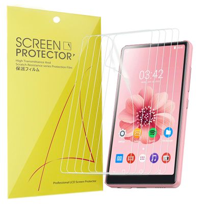 Lamshaw Compatible for AGPTEK MT05P MP3 Player Screen Protector, [6 Pack] Full Coverage TPU Clear Film Compatible for AGPTEK MT05P 4" MP3 Player (6 pack)