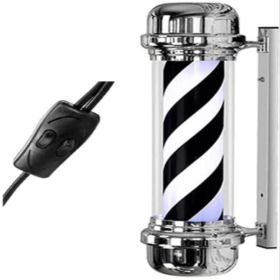 FidemM Light Led Barbers Pole, Wall-Mounted LampIlluminating Rotating Salon Sign Light Red White Blue Stripes Waterproof Large 75cm Very Bright Wall-Mounted Lamp Wall Lamp Decor (Color : A)