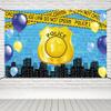 Renaiss 6x3.6ft Police Banner - Blue Brick Wall Party Decoration Warning Tape Background for Kids Birthday Yard Sign view 1