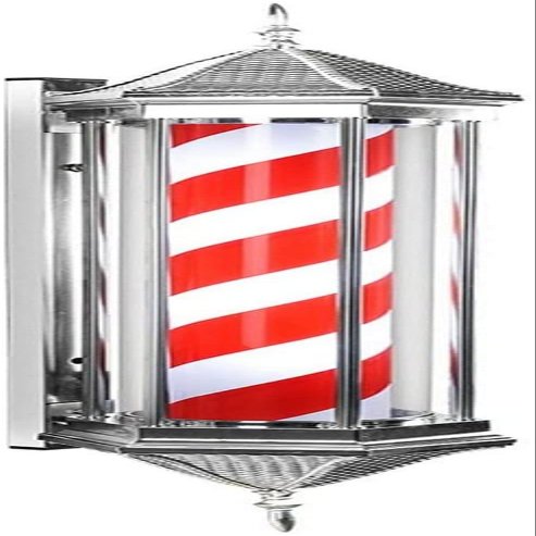FidemM Light Traditional LED85cm LED Red White Blue Stripe Salon Equipment Rotating Illuminating Waterproof Light Outdoor Wall Lamp Decor