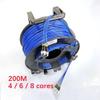 200m 4/6/8 core Armored Patch Cord with PCD310 Reel LC SC FC A*C SM PVC DVI Waterproof Connector Patch Cord Fiber Extender(SCAPC-SCAPC,8C with Drum) view 2