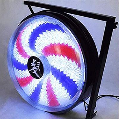 FidemM Light Outdoor Barbers Pole Led Strips,Illuminating Rotating Hairdressing Bar Beauty Salon Sign Waterproof Wall-Mounted Lamp 42cm Outdoor Wall Lamp Decor (Color : D)