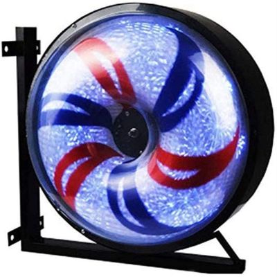 FidemM Light Outdoor Barbers Pole Led Strips,Illuminating Rotating Hairdressing Bar Beauty Salon Sign Waterproof Wall-Mounted Lamp 42cm Outdoor Wall Lamp Decor (Color : C)