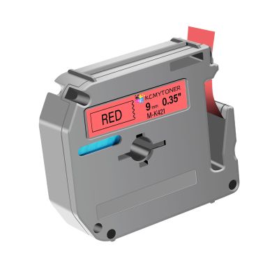 KCMYTONER 30 Pack Compatible for Brother P-Touch M Tape M421 MK421 M-K421 M-K421S 3/8 inch 9mm 0.35'' Red Label Tape for PT-M95 PT-70BM PT-90 PT-85 PT-65 PT-45 Label Maker Refills