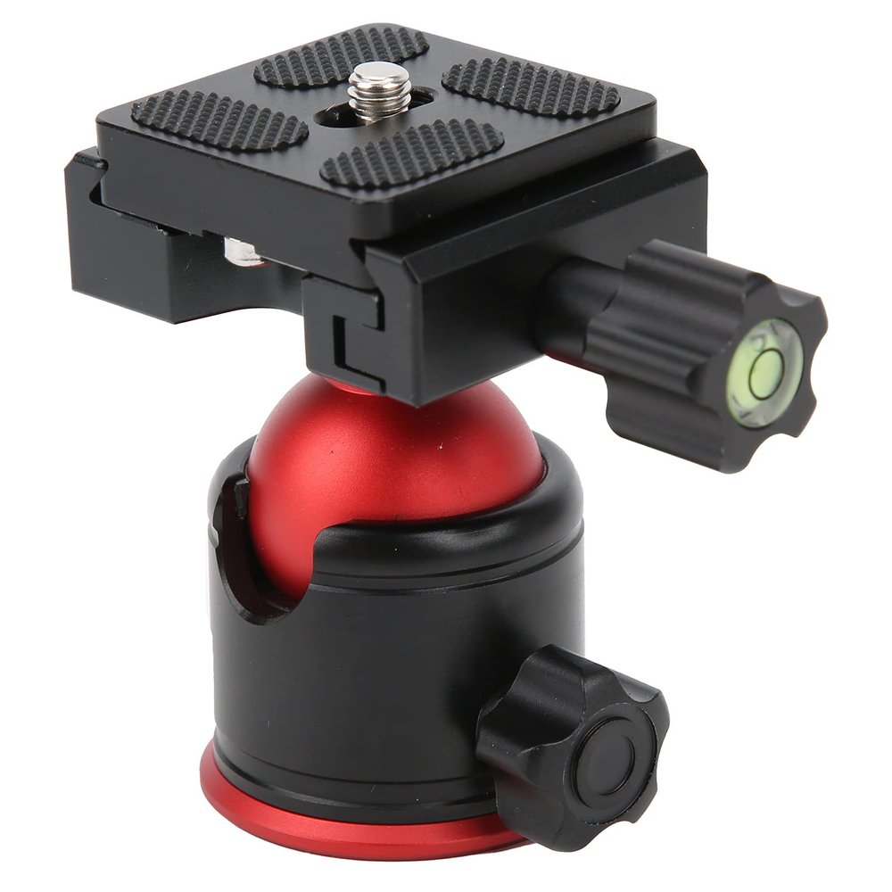 UPQRSG VT100 Ball Head for Camera, Aluminum Alloy 90 Degree Rotating Tripod Ball Head with 1/4" 3/8" Thread Base Mount, Mini Ball Head for Camera Digital Camera Smartphone