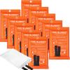 Macarrie 10 Pack 39 x 39 Fire Blanket Emergency for Home Kitchen Safety Suppression Blanket Fiberglass Fireproof Survival for Car Office (Orange) view 1
