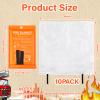Macarrie 10 Pack 39 x 39 Fire Blanket Emergency for Home Kitchen Safety Suppression Blanket Fiberglass Fireproof Survival for Car Office (Orange) view 2