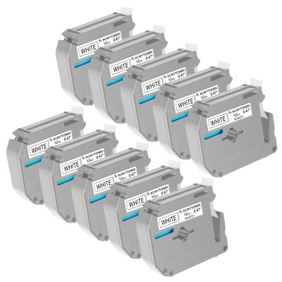 KCMYTONER 10 Pack Compatible for Brother P-Touch M Tape M231 MK231 M-K231 M-K231S 1/2 inch 12mm 0.47'' White Label Tape for PT-M95 PT-70BM PT-90 PT-85 PT-65 PT-45 Label Maker Refills