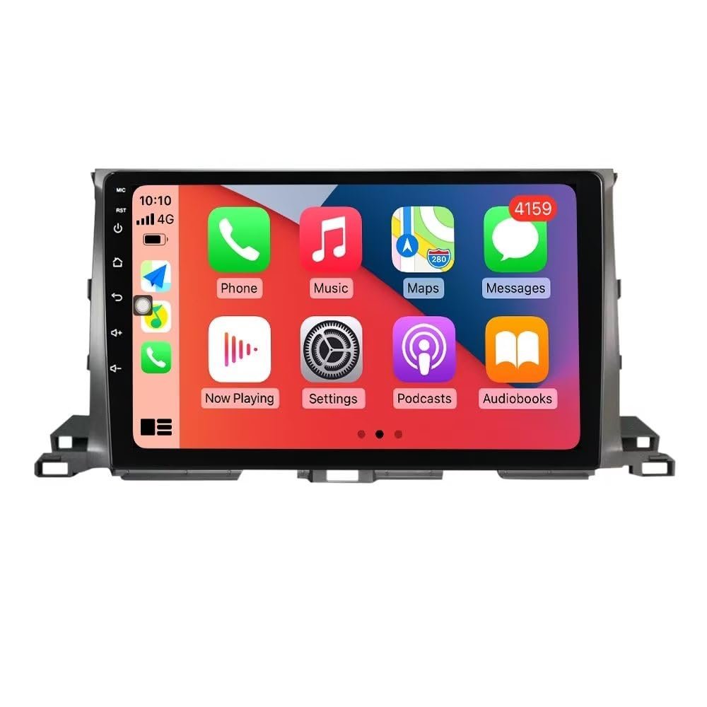 10.1" 2+32GB Touch Screen Android 12 Car Radio for Toyota Highlander 3 XU50 2013-2018 2018 No Screen Stereo Dash Kit Built-in Car-Play Android Auto GPS Navigation,Support FM/SWC/Rear View