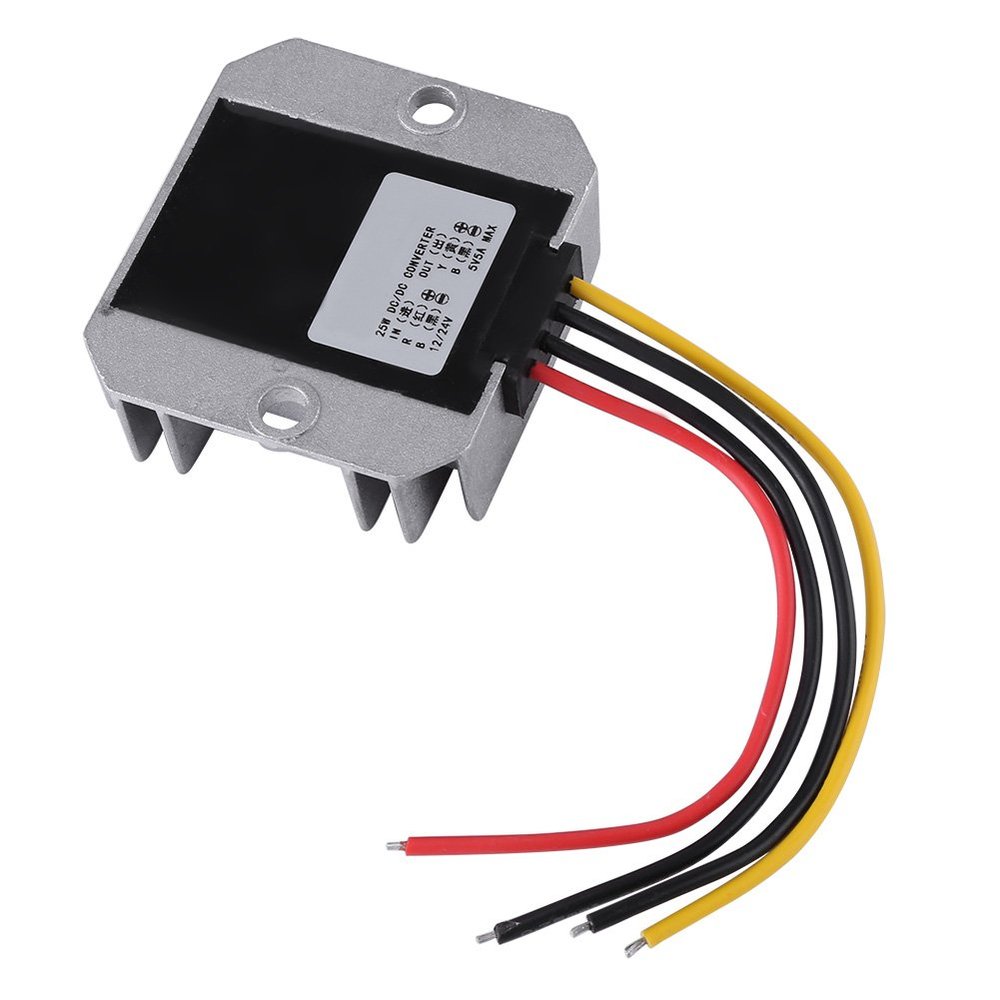 12V DC to 5V DC Converter, 12V/24V to 5V 5A 25W Voltage Step Down Converter 12V to 5V Converter for Car Vehicle Electric Motors