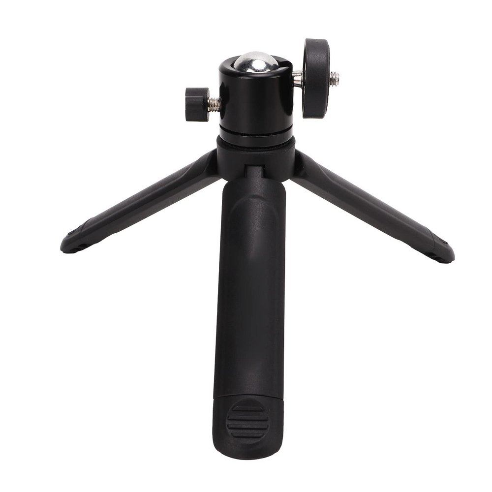 Mini Tripod, Aluminum Alloy Retractable Inner Hollow Camera Tripod, Portable Bottom Rubber Pad Selfie Stick Tripod, for Live Stream, Outdoor Indoor
