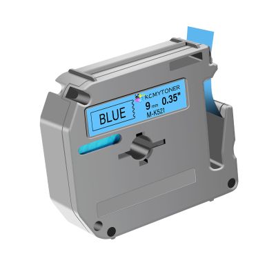 KCMYTONER 30 Pack Compatible for Brother P-Touch M Tape M521 MK521 M-K521 M-K521S 3/8 inch 9mm 0.35'' Blue Label Tape for PT-M95 PT-70BM PT-90 PT-85 PT-65 PT-45 Label Maker Refills
