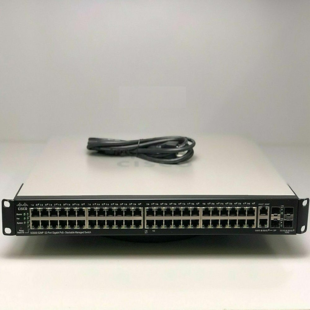 Cisco SG500-52MP-K9 52 Port Gigabit Max PoE+ Managed Switch (Renewed)