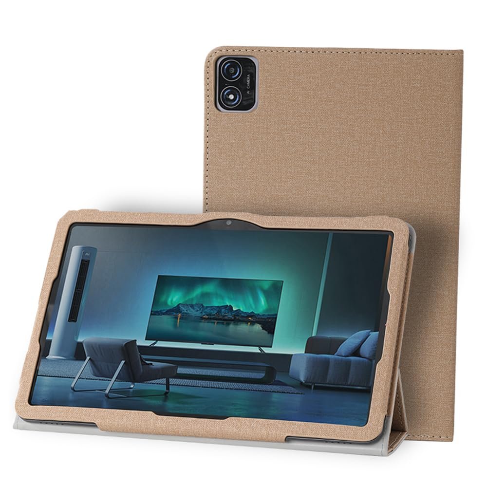 AIJAKO Tablet Case for TECLAST T40S Tablet PC 10.4 Inch, Premium PU Leather Folio Folding Stand Protective Tablet Case Cover with Auto Wake/Sleep for TECLAST T40S Tablet PC 10.4 Inch, Gold