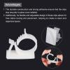 MECCANIXITY 30Pcs Adhesive Cable Management Clip PE Cord Clamps 22-25mm Adjustable for USB Cords Mouse Cables Network Cable White view 4