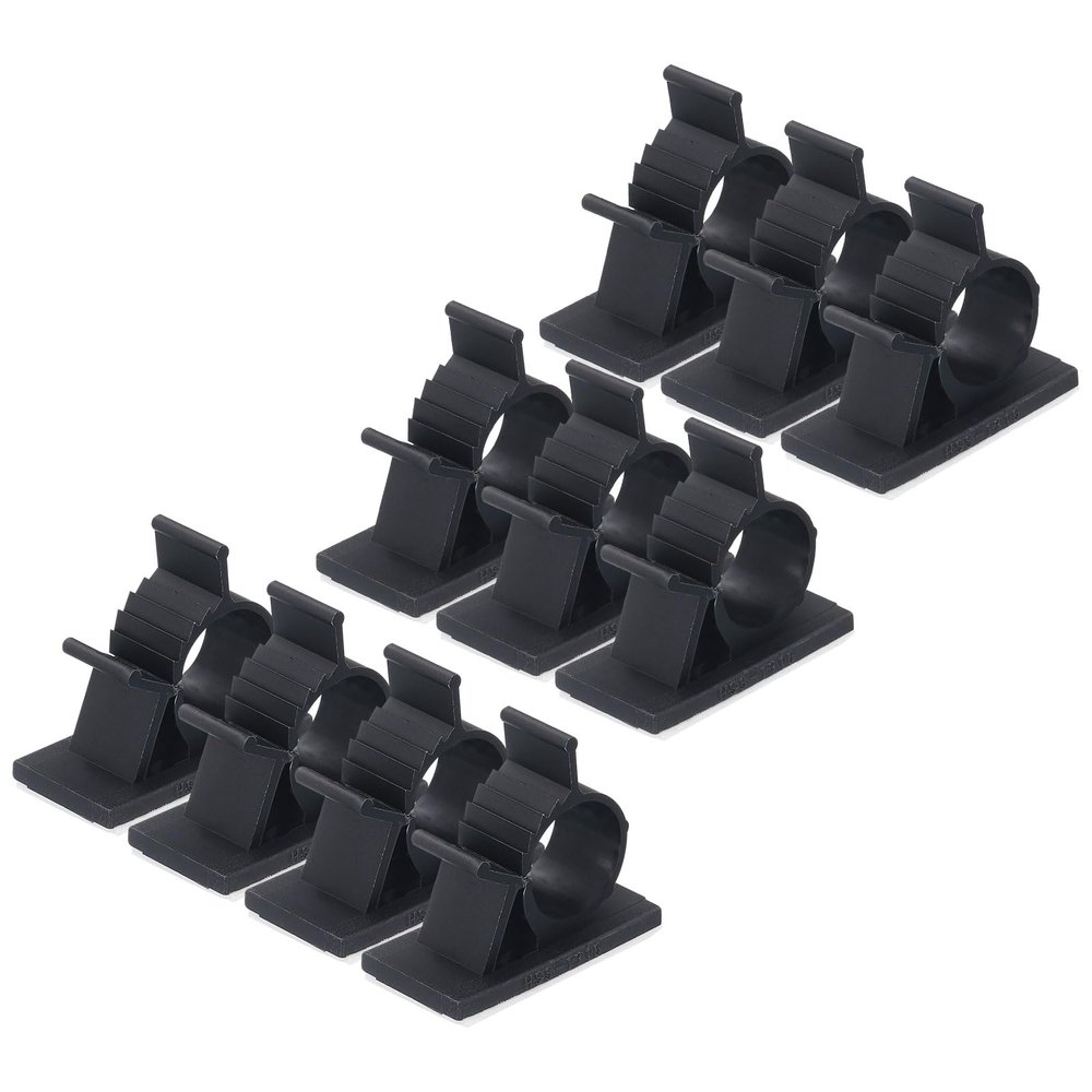 MECCANIXITY 30Pcs Adhesive Cable Management Clip PE Cord Clamps 13-16mm Adjustable for USB Cords Mouse Cables Network Cable