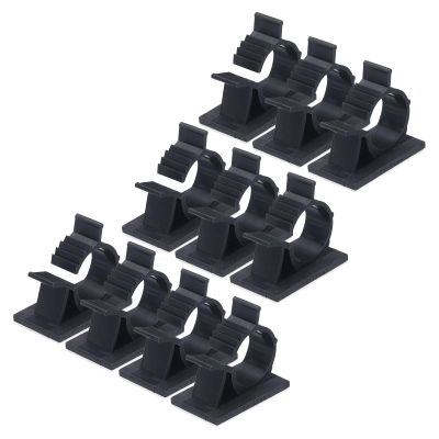 MECCANIXITY 30Pcs Adhesive Cable Management Clip PE Cord Clamps 17-20mm Adjustable for USB Cords Mouse Cables Network Cable Black