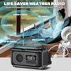12000mAh Emergency Weather Radio, Hand Crank Solar Radio Portable AM/FM/NOAA Radio with 2 Solar Panels 3 Charging Methods SOS Alarm 3 Mode Flashlight Phone Charger Compass Reading Lamp view 4