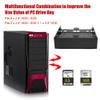 2.5/3.5 HDD/SSD to 5.25 Floppy Drive Bay Mounting Bracket, Fits 6 x 2.5 HDD/SSD or 2 x 2.5 HDD/SSD + 1 x 3.5 HDD, Supports 7mm - 15mm 2.5 HDD view 2
