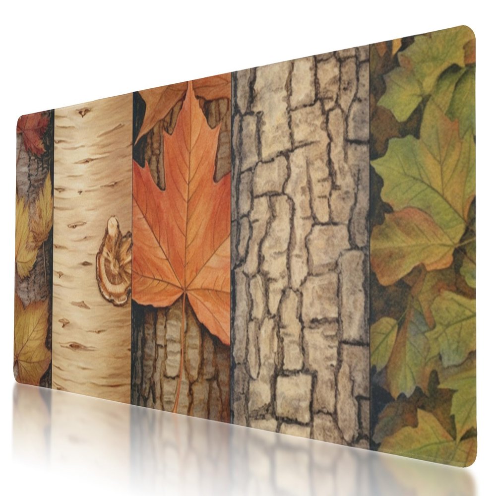Cute Collage Style Pattern Mouse Pad 35.5 x 16 Inch, Non-Slip Rubber Base, Ergonomic Design for Pain Relief, Perfect for Computer Users
