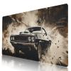 Durable Classic Muscle car Design Mouse Pad 35.5 x 16 Inch with Non-Slip Base, Waterproof, Comfortable for Extended Gaming view 1