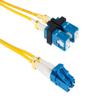 CablesAndKits LC to SC OS2 Singlemode Duplex Fiber Optic Patch Cable | 9/125m | Corning Glass | LSZH Jacket | Bend Insensitive | UPC Polish | 2.0mm Unibody | Yellow (25 m) view 1