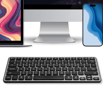 Macally Wireless Bluetooth Keyboard for Mac - Premium Multi Device Connectivity - Compatible Apple Keyboard for MacBook Pro/Air, iMac, Mac mini, iPad, Laptop, and PC
