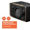 JBL Authentics 200 - Retro Style Smart Home Speaker with Built in Wi-Fi, Bluetooth and Voice Assistants, Alexa and Google Assistant, Multi-Room Playback, Automatic self tuning (Black/Gold) view 2