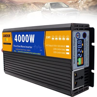 3000W 4000W 5000W 6000W 8000W(Peak) Pure Sine Wave Power InverterDC 12V24V48V60V72V to110V 220V AC Car Power Converter, for Road Trip Camping (4000W,72Vto110V)