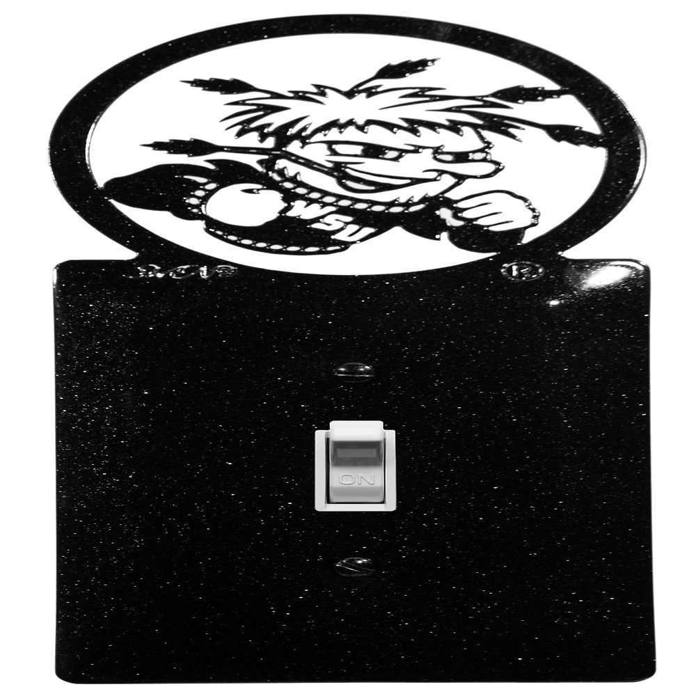 SWEN Products WICHITA STATE SHOCKERS Collegiate Metal Plate Cover (Single Switch Black)