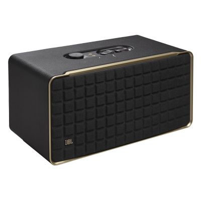 JBL Authentics 500 - Retro Style Home Speaker with Bluetooth, Voice Control, and Dolby Atmos, Multi Room Playback, Built in Alexa and Google Assistant, Automatic self tuning