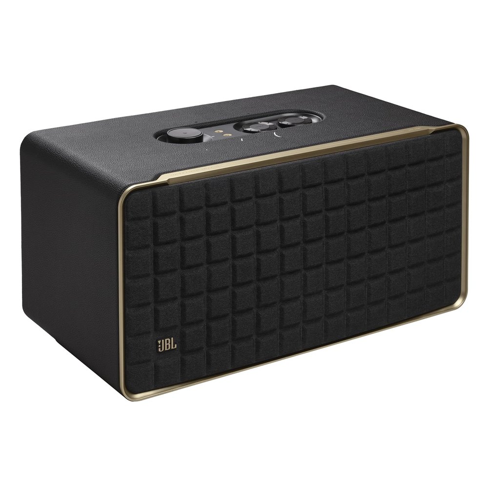 JBL Authentics 500 - Retro Style Home Speaker with Bluetooth, Voice Control, and Dolby Atmos, Multi Room Playback, Built in Alexa and Google Assistant, Automatic self tuning