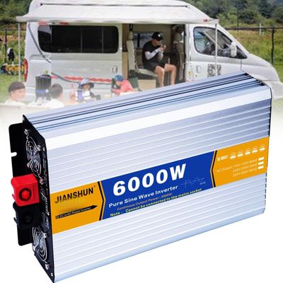 Pure Sine Wave Power Inverter 3000W4000W5000W6000W8000W Car Converter Adapter Sine Wave DC 12V/24V/48V/60V/72V to AC 110V 220VConversorUsed for Cars, Trucks, Solar Energy (6000W,72Vto110V)