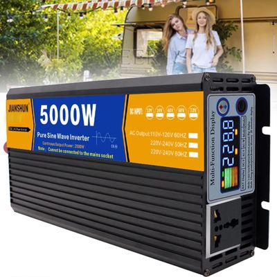 Tsampa Pure Sine Wave Inverter 3000W4000W 5000W 6000W 8000W Voltage Converter DC 12V 24V 48V 60V 72V to AC 110V220V Car Solar Energy Inverter Current Stabilizer (5000W,72Vto110V)