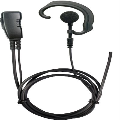 Pryme LMC-1EH31 Pro-Grade Commercial Lapel Mic w/Soft Earhook Earphone - Fits: Kenwood 1-Pin for NX-P500 Series