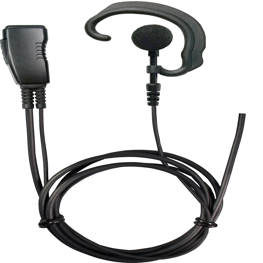 Pryme LMC-1EH31 Pro-Grade Commercial Lapel Mic w/Soft Earhook Earphone - Fits: Kenwood 1-Pin for NX-P500 Series