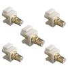 5 RCA Keystone Jack Inserts with Gold Plated RCA Wall White Jack for Wall Panel Female Jack to Female Jack, White view 1