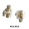 5 RCA Keystone Jack Inserts with Gold Plated RCA Wall White Jack for Wall Panel Female Jack to Female Jack, White view 2