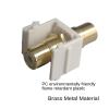 5 RCA Keystone Jack Inserts with Gold Plated RCA Wall White Jack for Wall Panel Female Jack to Female Jack, White view 4