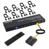 4K@60Hz HDMI KVM Switch 8 Port, HDMI KVM Switch for 8 PC Sharing 1 4K Monitor and 4 USB Devices, with Remote Control, Wired Desktop Controller and 8 KVM Cables view 1