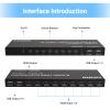 4K@60Hz HDMI KVM Switch 8 Port, HDMI KVM Switch for 8 PC Sharing 1 4K Monitor and 4 USB Devices, with Remote Control, Wired Desktop Controller and 8 KVM Cables view 2