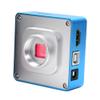60MP 2K 1080P HDMI USB Industrial Electronic Digital Video Microscope Camera & 100X C-Mount Lens Whit 56-LED Adjustable Ring Light - Blue view 3