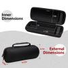 LTGEM Case for JBL Charge 4/JBL Charge 5 Speaker Carrying Case Hard Storage Travel Protective Bag Fits Charger and USB Cable (Lycra Black with Shoulder Strap) view 2