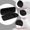 LTGEM Case for JBL Charge 4/JBL Charge 5 Speaker Carrying Case Hard Storage Travel Protective Bag Fits Charger and USB Cable (Lycra Black with Shoulder Strap) view 4