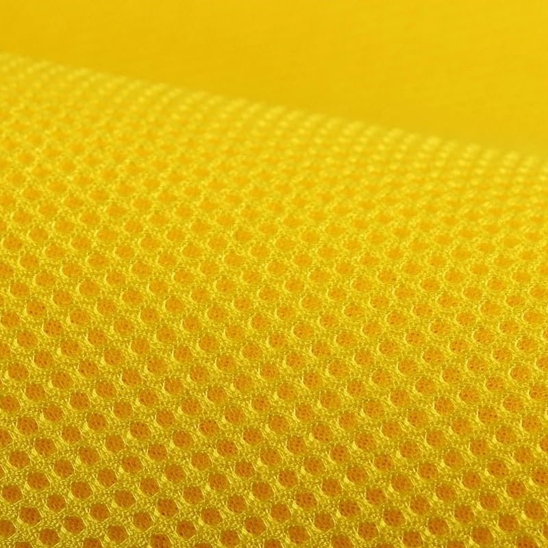 1MX1.6M Breathable Speaker Mesh Cloth Dustproof Soundproof Net Handmade DIY Upholstery Cloth Radio Acoustic Protective Cloth (Yellow)